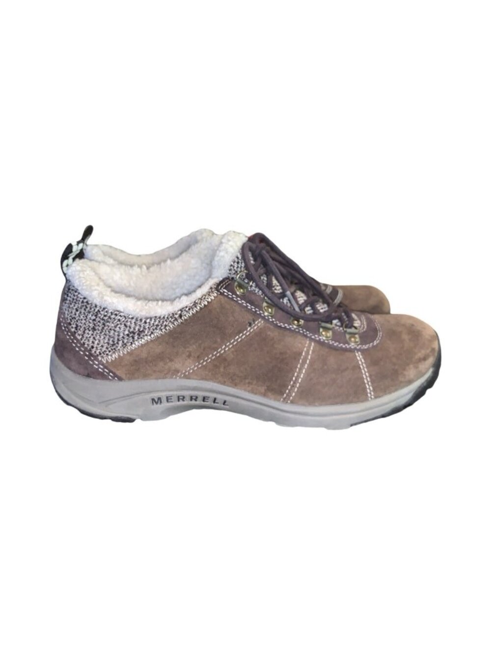 Merrell Womens Sz 9.5 Dark Earth Hiking Performance Trail Shoes Suede Gorpcore